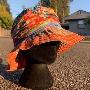 GREVI MULTI PATCHWORK CLOCHE HAT New without tags